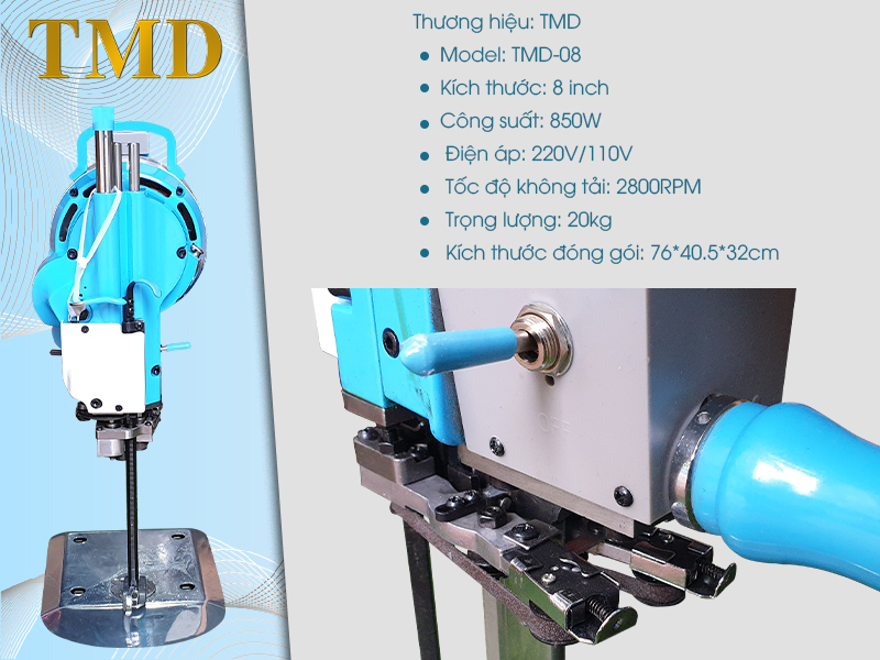 Thông số kỹ thuật máy cắt vải đứng TMD-08