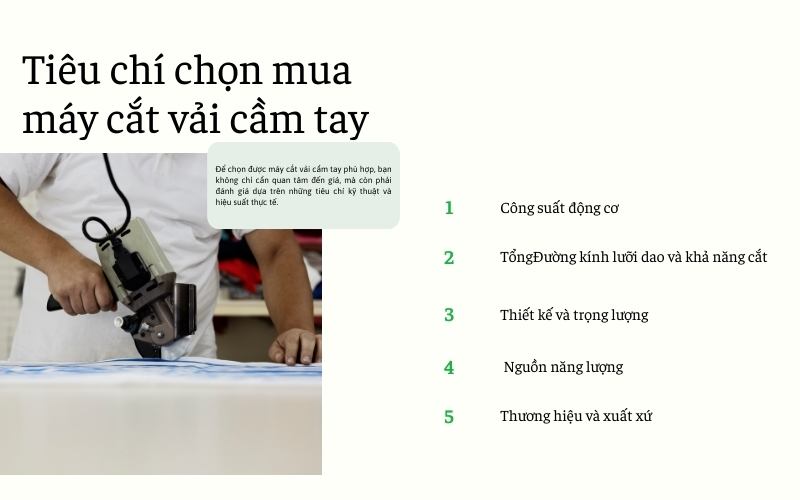 Tiêu chí chọn mua máy cắt vải cầm tay