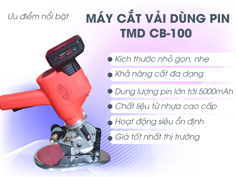 Ưu điểm nổi bật của máy cắt vải giá rẻ TMD CB-100