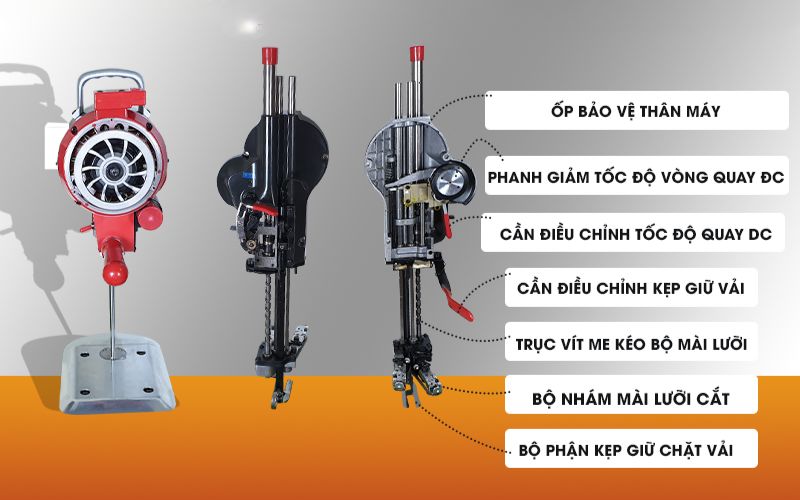 Cấu tạo máy cắt vải đứng Yamafuji VMK2-8