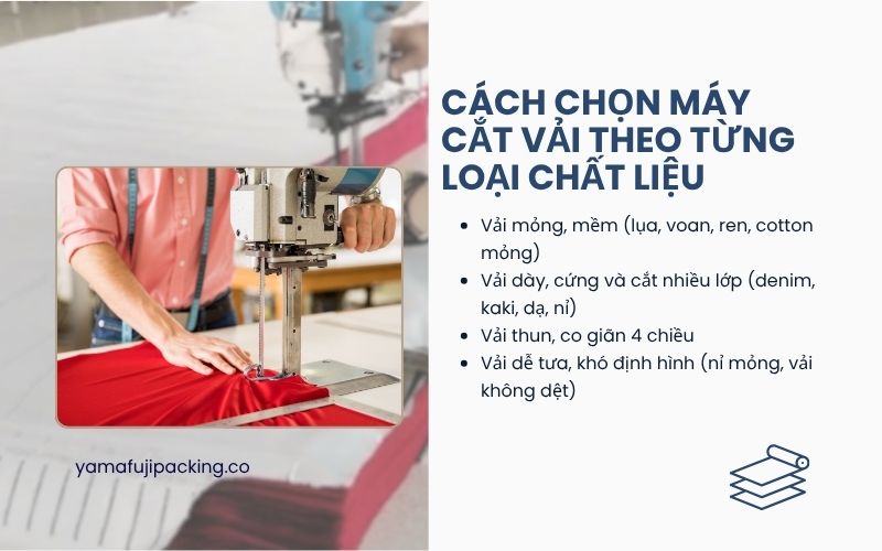 Cách chọn máy cắt vải theo từng loại chất liệu