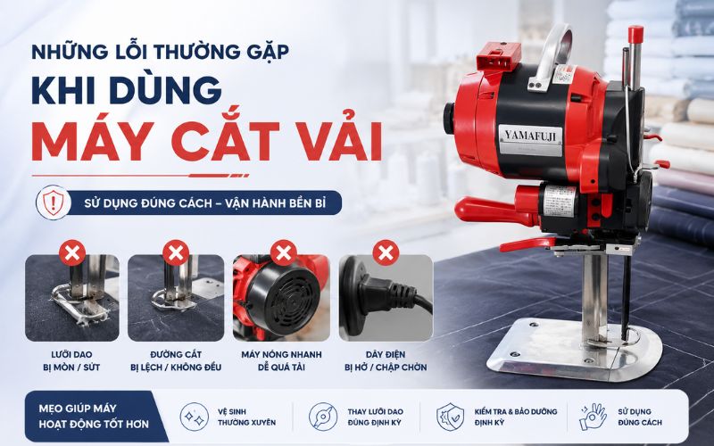 Những lỗi thường gặp khi dùng máy cắt vải