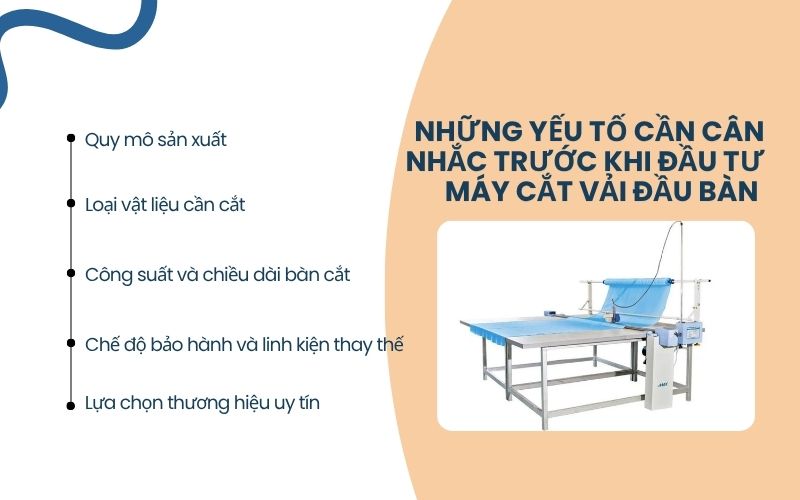 Những yếu tố cần cân nhắc trước khi đầu tư máy cắt vải đầu bàn 