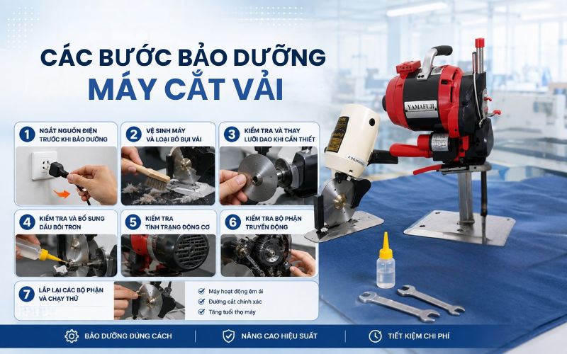 Các bước bảo dưỡng máy cắt vải hiệu quả