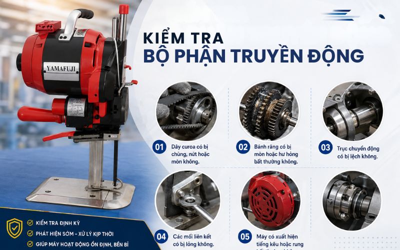 Kiểm tra bộ phận truyền động