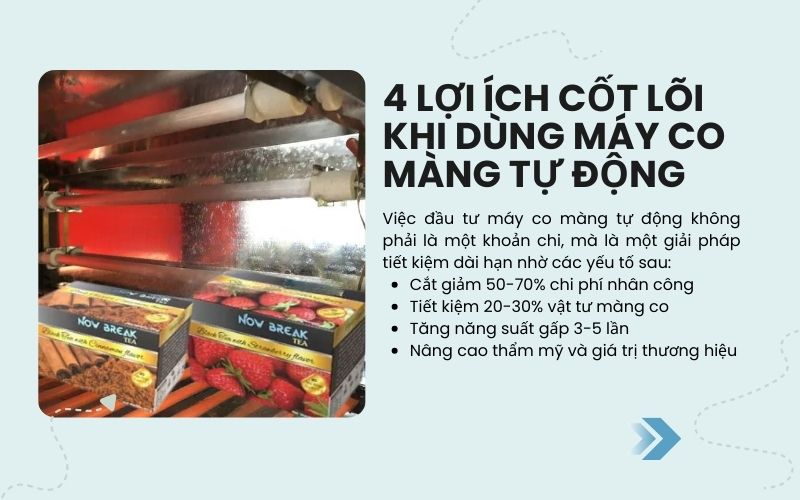 4 Lợi ích cốt lõi khi dùng máy co màng tự động