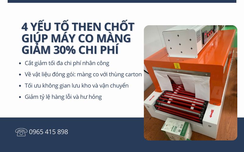 4 yếu tố then chốt giúp máy co màng giảm 30% chi phí