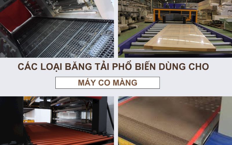 Các loại băng tải phổ biến dùng cho máy co màng