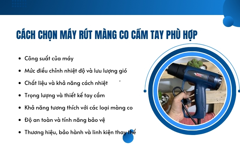 Cách chọn máy rút màng co cầm tay phù hợp
