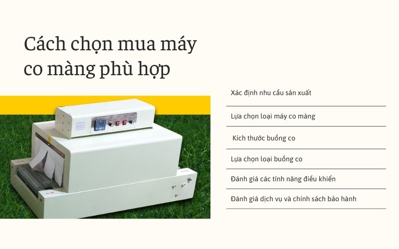 Cách chọn mua máy co màng phù hợp 
