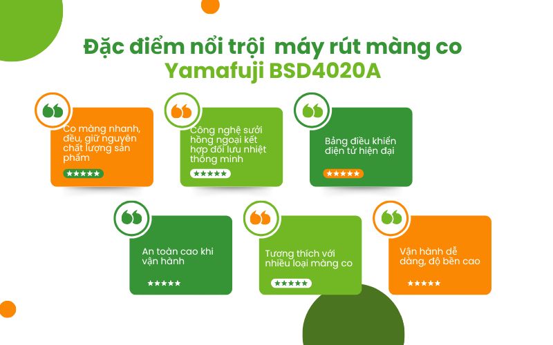 Đặc điểm nổi trội của máy rút màng co Yamafuji BSD4020A