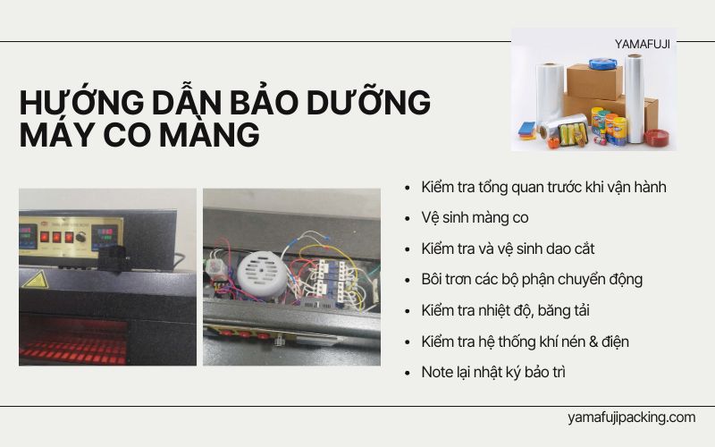 Hướng dẫn bảo dưỡng máy co màng
