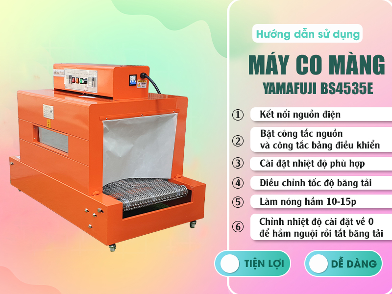 cách dùng Máy rút màng co Yamafuji BS4535E 