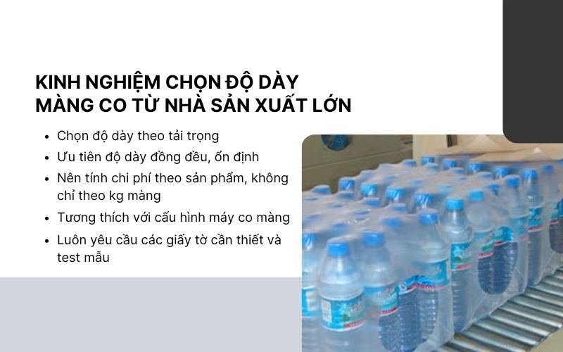 Kinh nghiệm chọn độ dày màng co