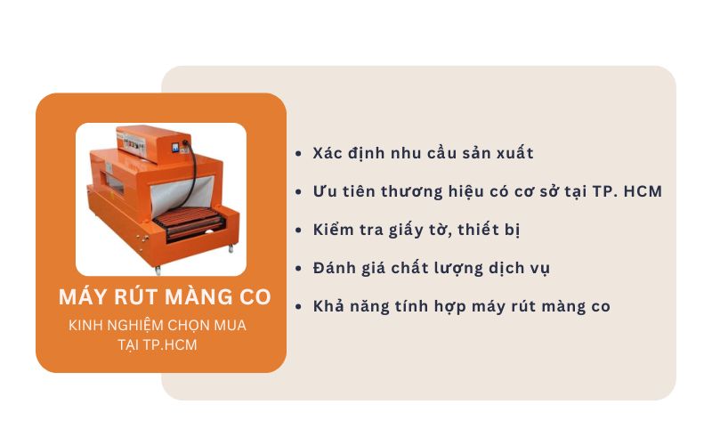 Kinh nghiệm chọn mua máy rút màng co tại TP.HCM