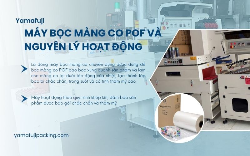 Máy bọc màng co POF và nguyên lý hoạt động 