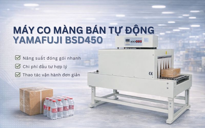 Máy co màng bán tự động Yamafuji BSD450 chính hãng