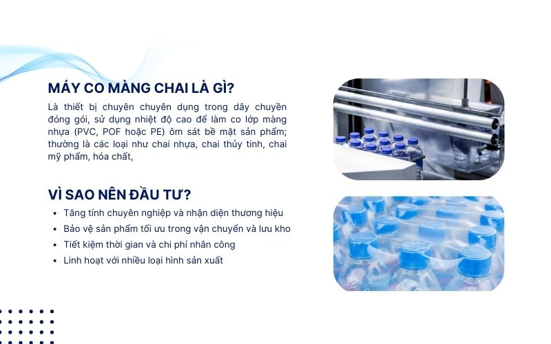 Máy co màng chai là gì? Cách lựa chọn hiệu quả