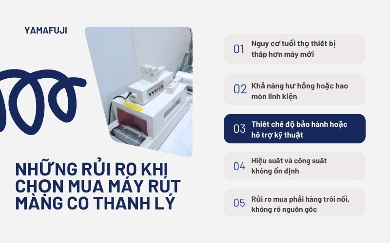 Những rủi ro khi chọn mua máy rút màng co thanh lý