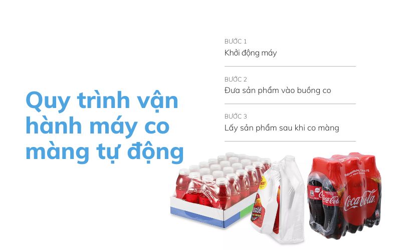 Quy trình vận hành máy rút màng co tự động 