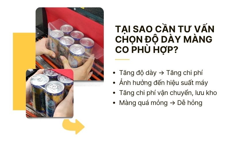 Tại sao cần tư vấn chọn độ dày màng co phù hợp?