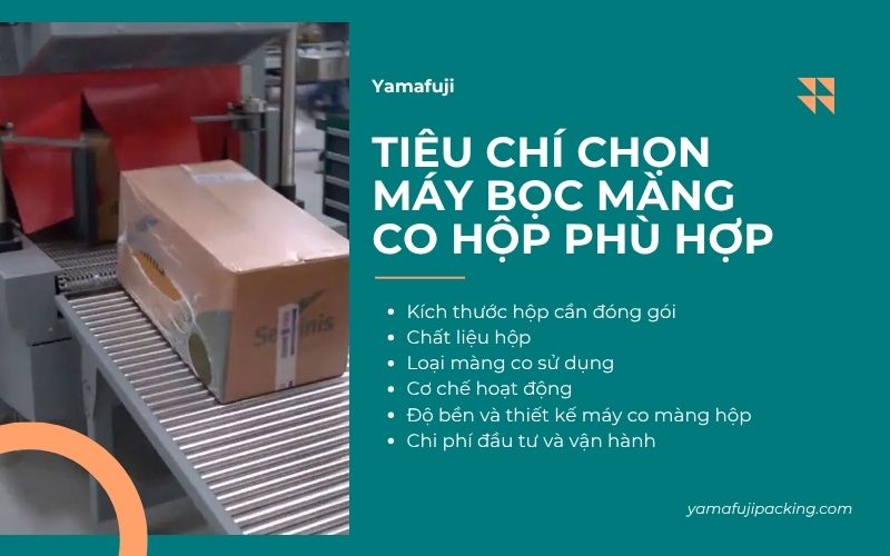 Tiêu chí chọn máy bọc màng co hộp phù hợp