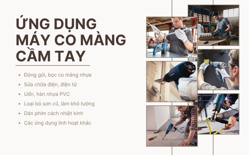 Ứng dụng máy co màng cầm tay  