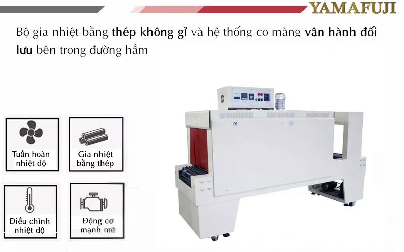 Ưu điểm nổi trội của máy rút co màng Yamafuji BSE4530A