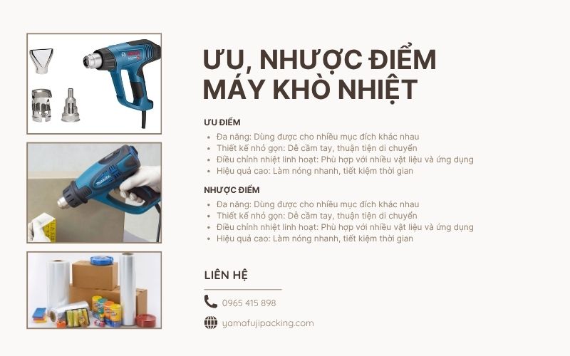 Ưu, nhược điểm của máy khò nhiệt 