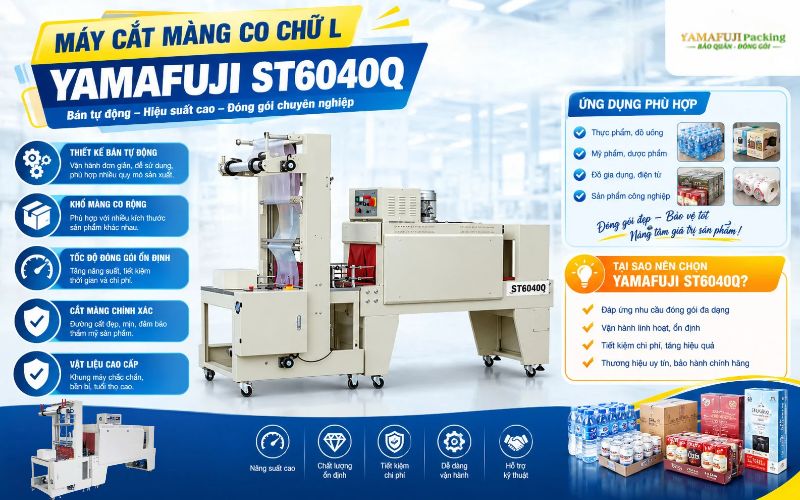 Máy cắt màng co bán tự động chữ L Yamafuji ST6040Q