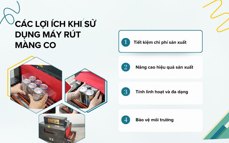 Các lợi ích khi sử dụng máy rút màng co