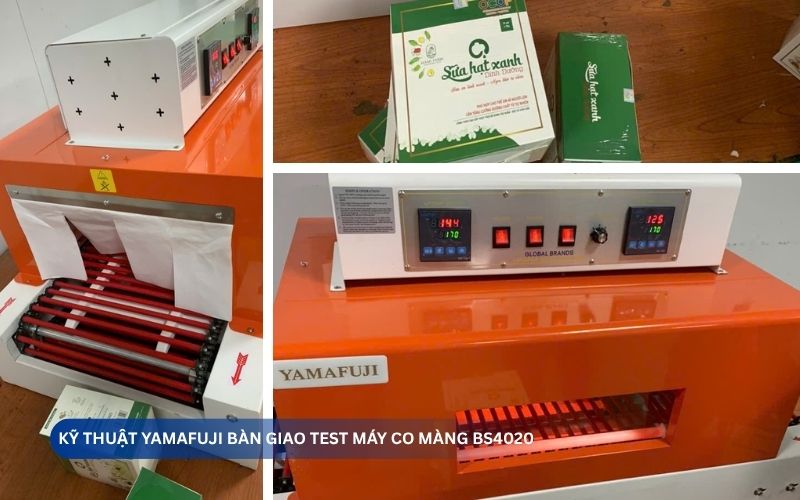 kỹ thuật Yamafuji bàn giao test máy co màng bs4020