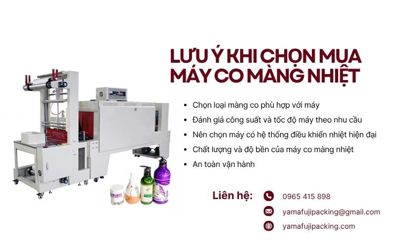 lưu ý khi chọn mua máy co màng nhiệt