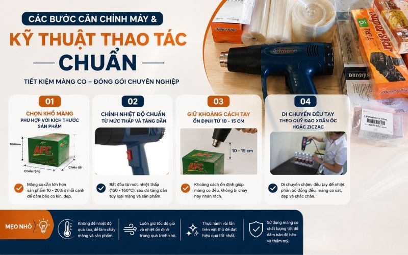 Các bước căn chỉnh máy và kỹ thuật thao tác chuẩn