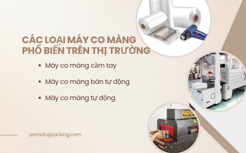 Các loại máy co màng phổ biến trên thị trường