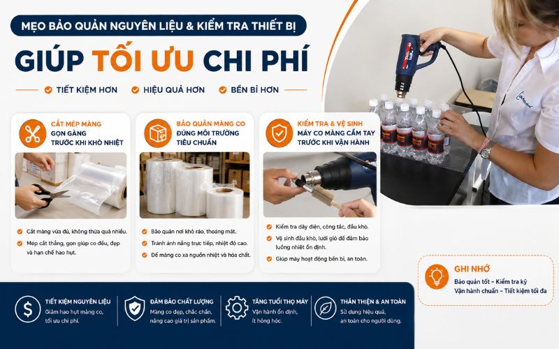 Mẹo bảo quản nguyên liệu và kiểm tra thiết bị giúp tối ưu chi phí