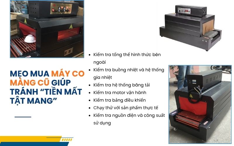 Mẹo mua máy co màng cũ giúp tránh “tiền mất tật mang”