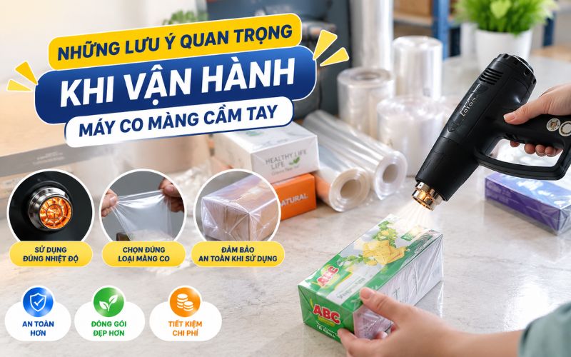 Những lưu ý quan trọng khi vận hành máy co màng cầm tay