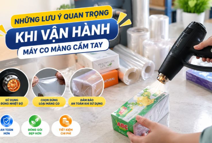 Những lưu ý quan trọng khi vận hành máy co màng cầm tay
