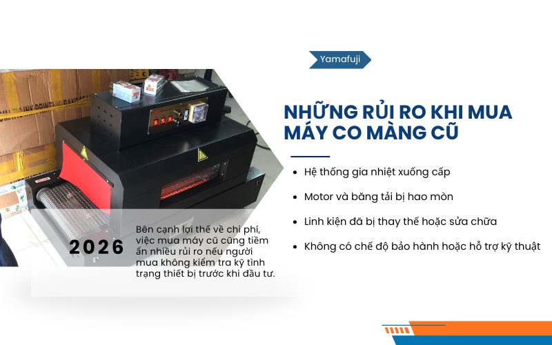 Những rủi ro khi mua máy co màng cũ
