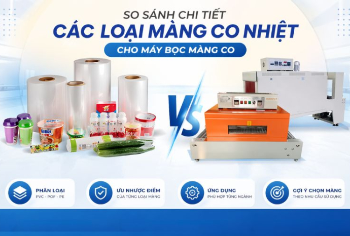 So sánh chi tiết các loại màng co nhiệt cho máy bọc màng co