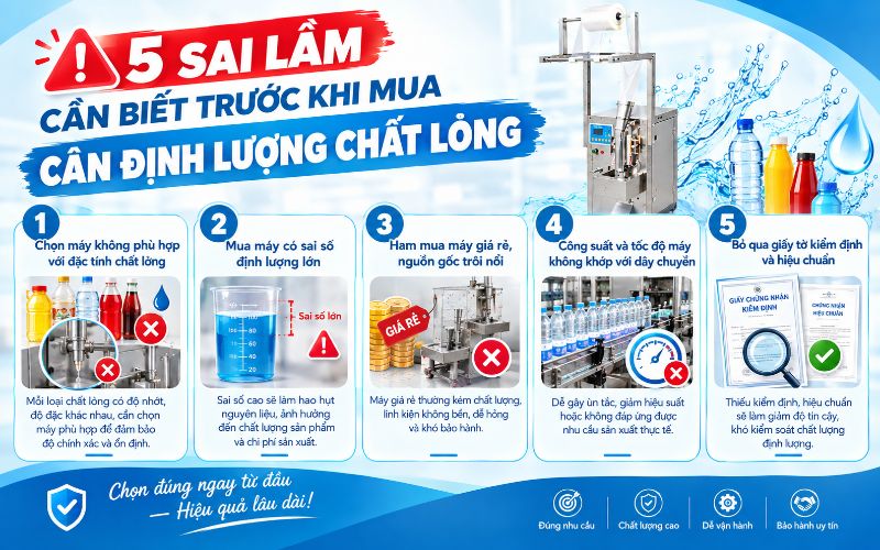 5 Sai lầm cần biết trước khi mua cân định lượng chất lỏng