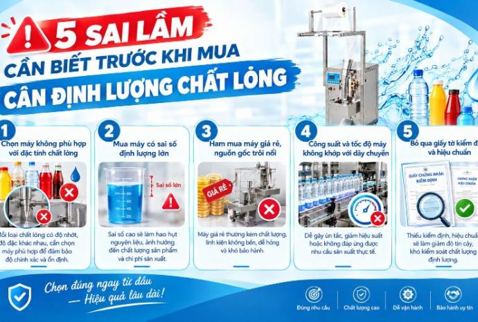 5 Sai lầm cần biết trước khi mua cân định lượng chất lỏng
