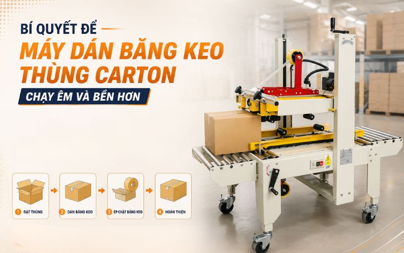 Bí quyết để máy dán băng keo chạy êm và bền hơn