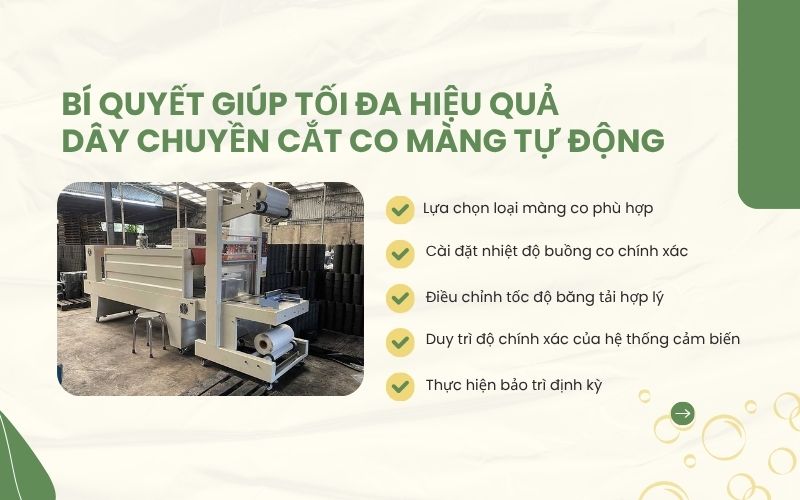 Bí quyết giúp tối đa hiệu quả của dây chuyền cắt co màng tự động