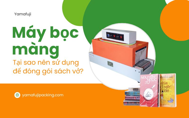 sử dụng máy bọc màng co để đóng gói sách vở