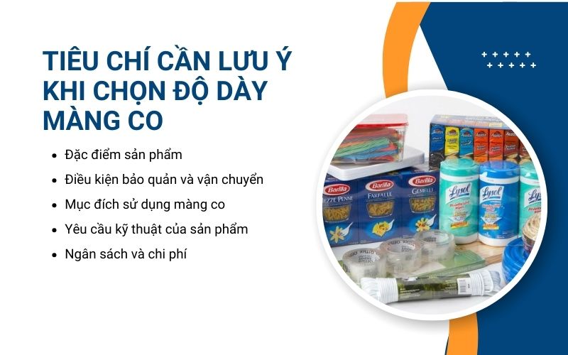 tiêu chí cần lưu ý khi chọn độ dày màng co 