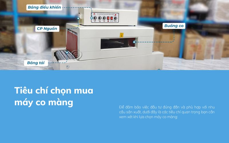 Tiêu chí chọn mua máy co màng 
