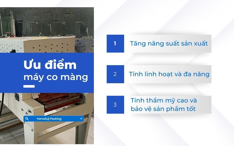 Ưu điểm của máy bọc màng co Yamafuji trong sản xuất