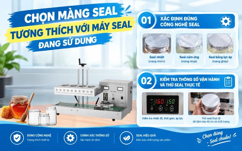 Chọn màng seal tương thích với máy seal đang sử dụng